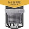 B & K STZ Industries 1/2 in. MIP each X 1/4 in. D FIP Black Malleable Iron Hex Bushing 310UPB-1214 - alternate 2